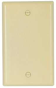 Eaton Cooper Wiring 2129 2129LA Wallplate, 4-1/2 in L, 2-3/4 in W, 0.08 in Thick, 1 -Gang, Thermoset, Light Almond