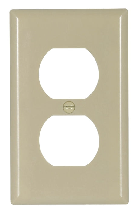 Eaton Wiring Devices 2132V-BOX Series Receptacle Wallplate, Duplex, Standard-Size, 4-1/2 in L, 2-3/4 in W, Pack of 25
