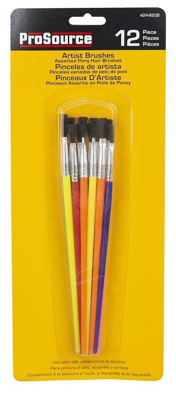 ProSource A 90180 Artist Brush Set, Plastic Handle