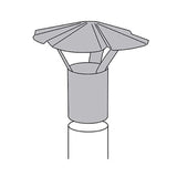 Imperial 9 in. Galvanized Steel Chimney Cap, Pack of 2