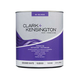 Clark+Kensington High-Gloss Designer White Premium Paint Exterior and Interior 1 qt, Pack of 4