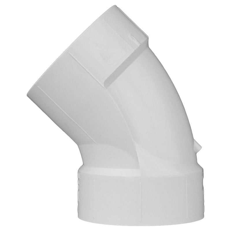 Charlotte Pipe Schedule 30 3 in. 3 in. D PVC 45 Degree Elbow 1 pk