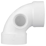 Charlotte Pipe Schedule 40 3 in. Hub X 3 in. D Hub PVC Elbow 1 pk