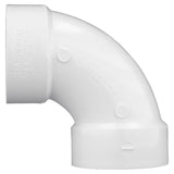 Charlotte Pipe Schedule 40 3 in. Hub X 3 in. D Hub PVC Elbow 1 pk