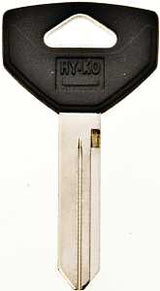 Hy-Ko 12005Y154 Key Blank, Brass/Plastic, Nickel, For: Chrysler, Dodge, Eagle, Jeep, Plymouth Vehicles, Y154 Key Number, Pack of 5