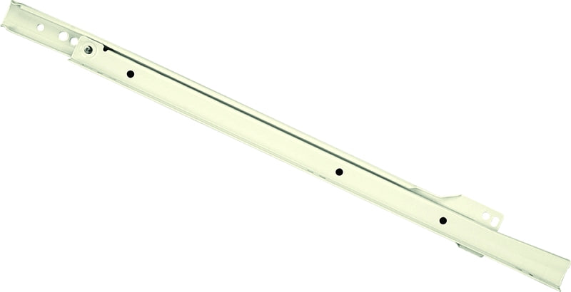 Knape & Vogt 1805H WH 550 Drawer Slide, 75 lb, 550 mm L Rail, 12.5 mm W Rail