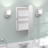 Zenith M182 Medicine Cabinet, 16 in OAW, 4-1/2 in OAD, 24 in OAH, Plastic, 2-Shelf