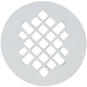 Sioux Chief 4-1/4 in. Gloss White Round Stainless Steel Drain Grate