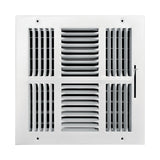 Tru Aire 10 in. H X 10 in. W 4-Way Powder Coat White Steel Wall/Ceiling Register