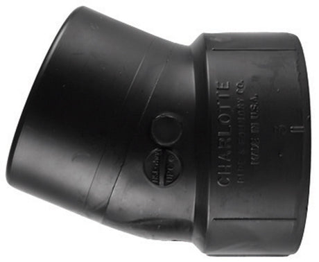Charlotte Pipe 4 in. Hub X 4 in. D Slip ABS Elbow