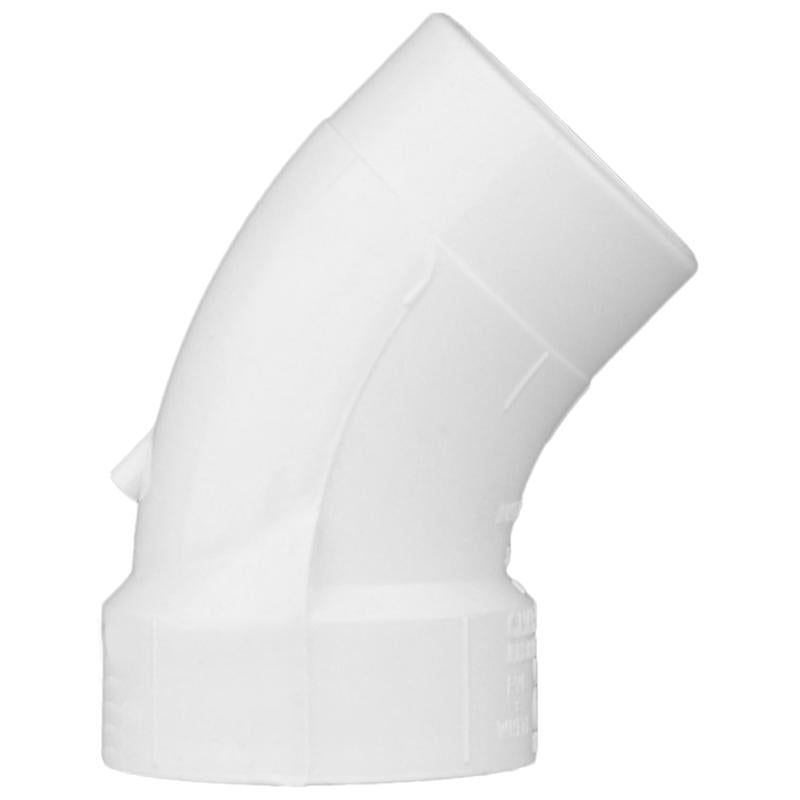 Charlotte Pipe Schedule 40 1-1/2 in. Hub X 1-1/2 in. D Spigot PVC Street Elbow 1 pk