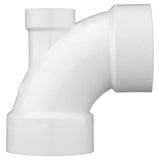 Charlotte Pipe Schedule 40 3 in. Hub X 3 in. D Hub PVC Elbow 1 pk