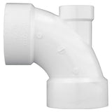 Charlotte Pipe Schedule 40 3 in. Hub X 3 in. D Hub PVC Elbow 1 pk