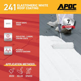 APOC AP-241 Series AP-2415 Elastomeric Roof Coating, White, 4.75 gal, Pail, Liquid