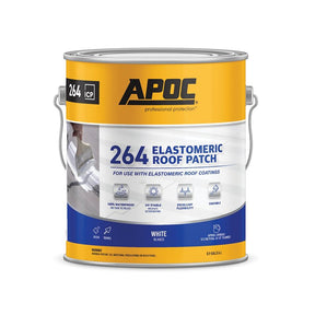 APOC AP-264 Series AP-2641 Elastomeric Roof Patch, White, Liquid, 1 gal, Pail, Pack of 4