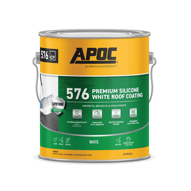 APOC AP-5761 Premium Roof Coating, White, 1 gal, Liquid, Pack of 4