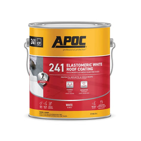 APOC AP-241 Series AP-2411 Elastomeric Roof Coating, White, 1 gal, Pail, Liquid, Pack of 4