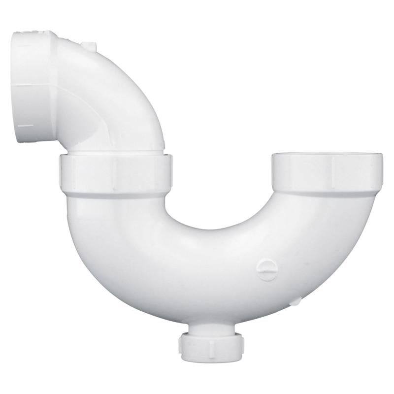Charlotte Pipe Schedule 40 1-1/2 in. Hub X 1-1/2 in. D Hub PVC P-Trap with Clean Out 1 pk, Pack of 5