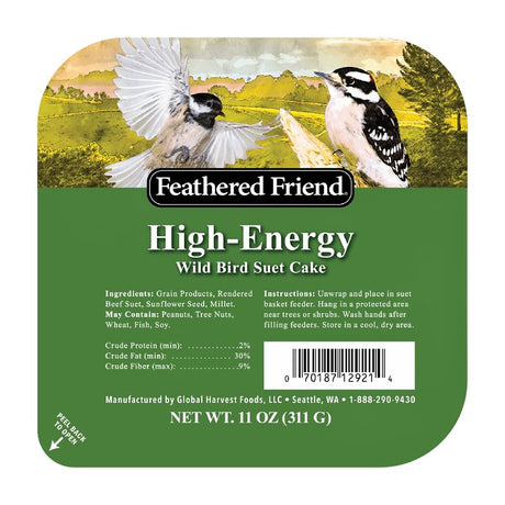 Feathered Friend 14375 Black Oil Sunflower Seed Wild Bird Food, 11 oz, Suet