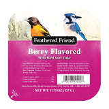 Feathered Friend 14374 Rendered Beef Suet Wild Bird Food, 11.75 oz, Suet, Berry, Pack of 12