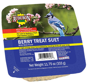 Feathered Friend 14374 Rendered Beef Suet Wild Bird Food, 11.75 oz, Suet, Berry, Pack of 12