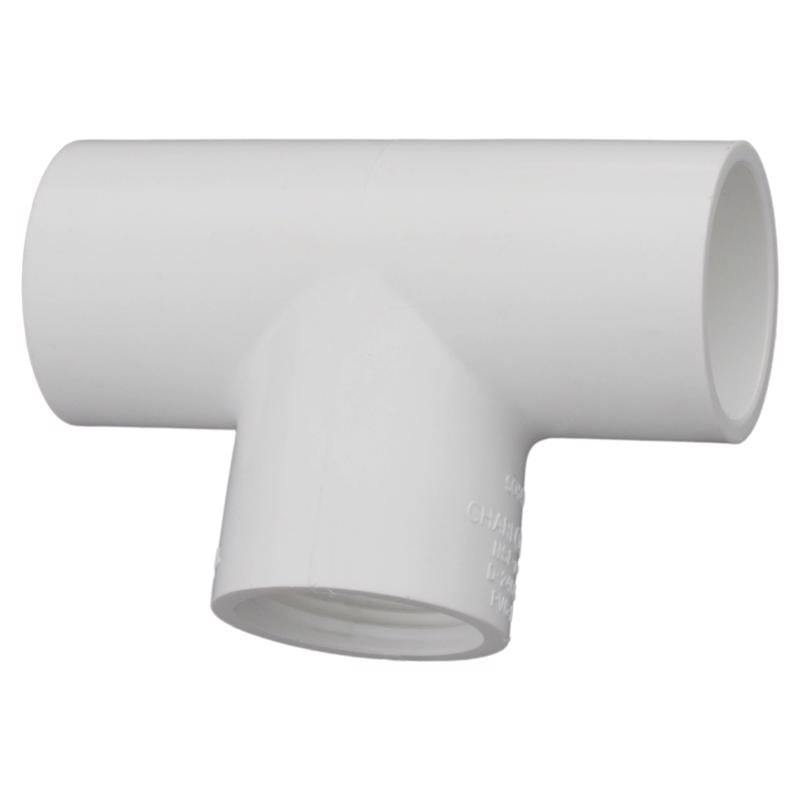 Charlotte Pipe Schedule 40 3/4 in. Slip X 3/4 in. D Slip PVC Tee 1 pk, Pack of 25
