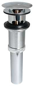 Stylewise K820-75 Pushbutton Sink Drain, 1-1/4 in Connection, Brass