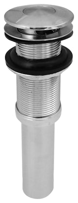 Stylewise K820-76 Pushbutton Sink Drain, 1-1/4 in Connection, Brass, Chrome-Plated