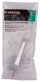 ProSource CL-208P-CH-PS Heavy-Duty Rigid Door Stop, 1 in Dia Base, 3 in Projection, Die-Cast Zinc & Plastic, Chrome