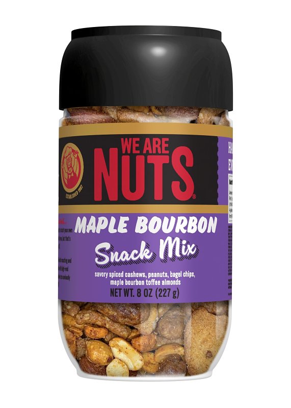 We Are Nuts 19014JX Snack Mix, Maple Bourbon, 8 oz Bag, Pack of 12