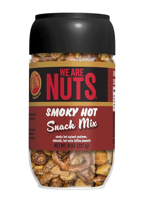 We Are Nuts 19016JX Snack Mix, Smoky Hot, 8 oz Jar, Pack of 12