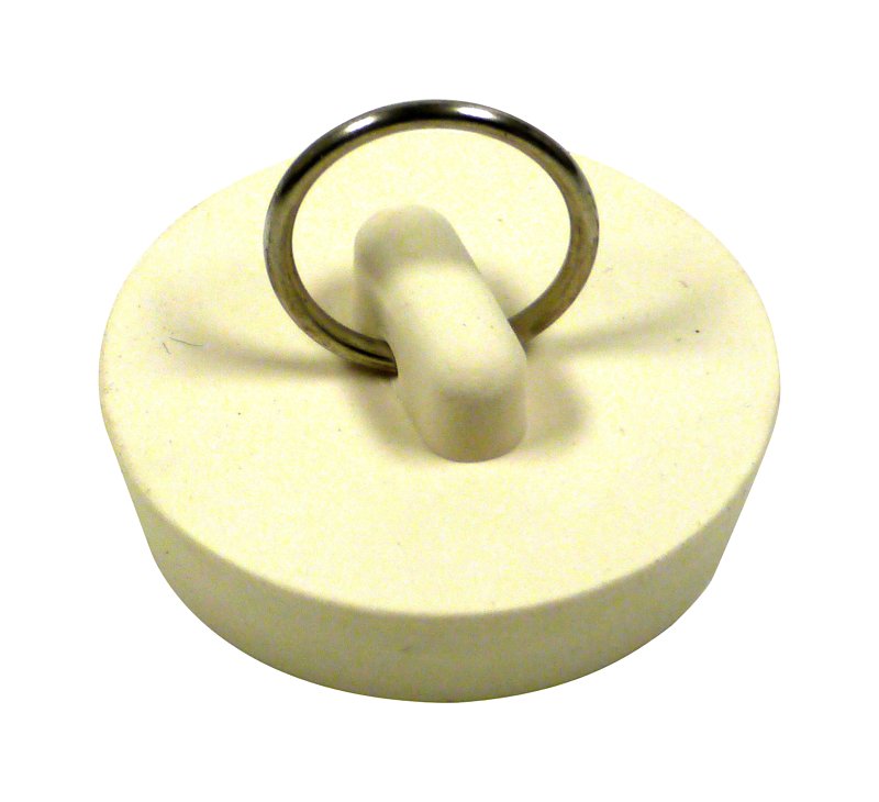 Plumb Pak PP820-2 Drain Stopper, Rubber, White, For: 1-1/2 In-Sink, Pack of 6