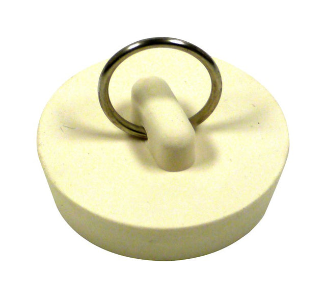 Plumb Pak PP820-2 Drain Stopper, Rubber, White, For: 1-1/2 In-Sink, Pack of 6