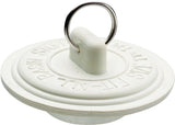 Plumb Pak PP820-2 Drain Stopper, Rubber, White, For: 1-1/2 In-Sink, Pack of 6