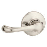 Kwikset 200DNL 15RCLRCSBX Passage Lever, Non-Locking Lock, Satin Nickel, Zinc, Reversible Hand, Residential, 3 Grade