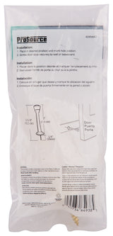 ProSource CL-208P-PB-PS Heavy-Duty Rigid Door Stop, 1 in Dia Base, 3 in Projection, Die-Cast Zinc & Plastic