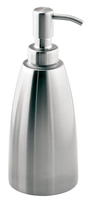 iDESIGN 21760 Soap Dispenser, 475 mL, Plastic/Stainless Steel, Silver, Brushed, Pump, Pack of 6