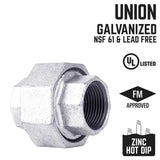 STZ Industries 3 in. FIP each X 3 in. D FIP Galvanized Malleable Iron Union