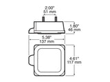 PM V944 Stop/Turn/Tail and Side Marker Kit, LED Lamp, Red Light, Red Housing