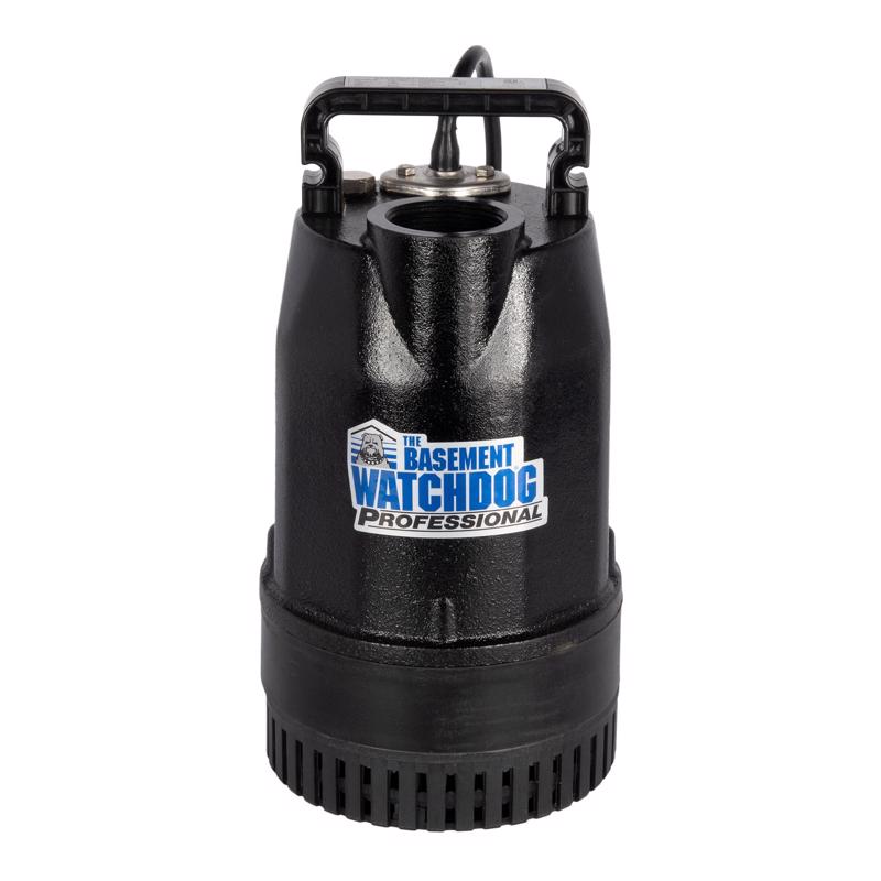 The Basement Watchdog 1/2 HP 4,400 gph Cast Iron Dual Reed Switch AC Submersible Sump Pump 10 ft
