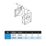 DuraVent DirectVent 6-5/8 in. D Aluminum/Galvanized Steel Flue Thimble