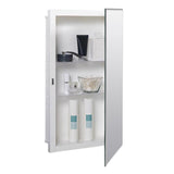 Zenith EMM1027 Medicine Cabinet, 16 in OAW, 4-1/2 in OAD, 26 in OAH, Steel, 2-Shelf