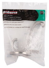 ProSource H-031-SN Coat and Hat Hook, 33 lb, 2-Hook, 1 in Opening, Zinc, Satin Nickel