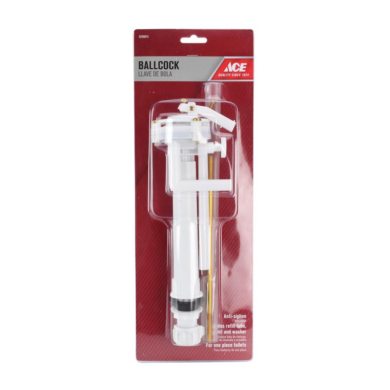 Ace Ballcock White Plastic For Kohler