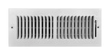 Tru Aire 4 in. H X 12 in. W 2-Way Powder Coat White Steel Wall/Ceiling Register