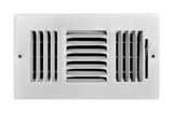 Tru Aire 4 in. H X 8 in. W 3-Way Powder Coat White Steel Wall/Ceiling Register
