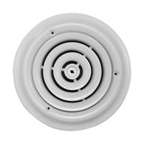 Tru Aire 8 in. H X 8 in. W Powder Coat White Steel Ceiling Diffuser