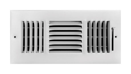 Tru Aire 4 in. H X 10 in. W 3-Way Powder Coat White Steel Wall/Ceiling Register