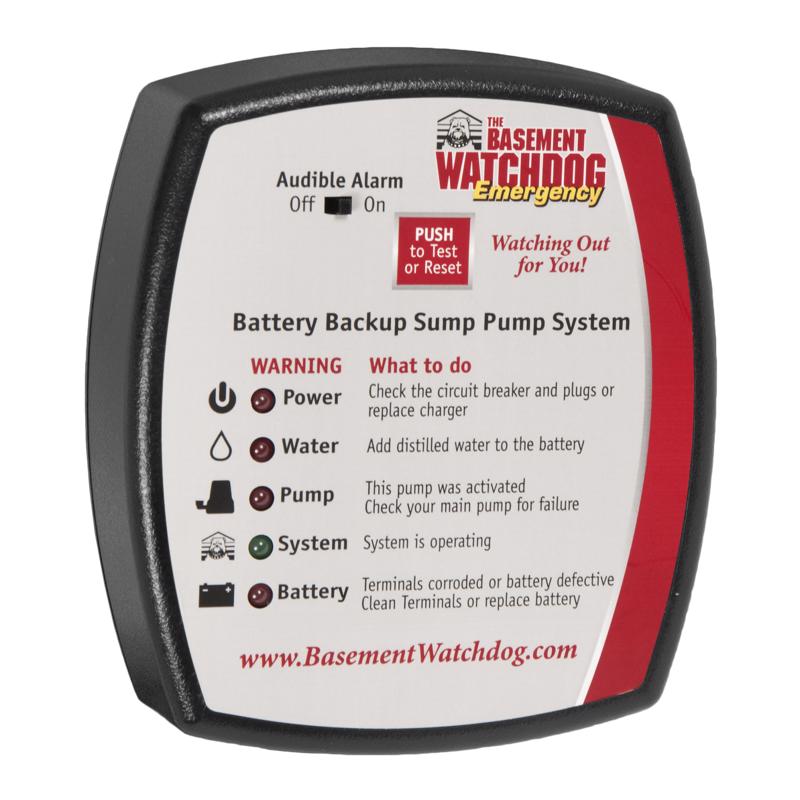 The Basement Watchdog 1/3 HP 3,720 gph Cast Iron Dual Reed Switch AC Backup Sump Pump 10 ft