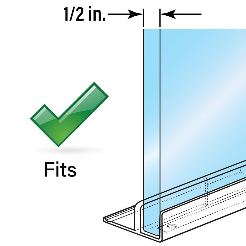 Prime-Line M 6067 Bottom Guide, Plastic, Clear